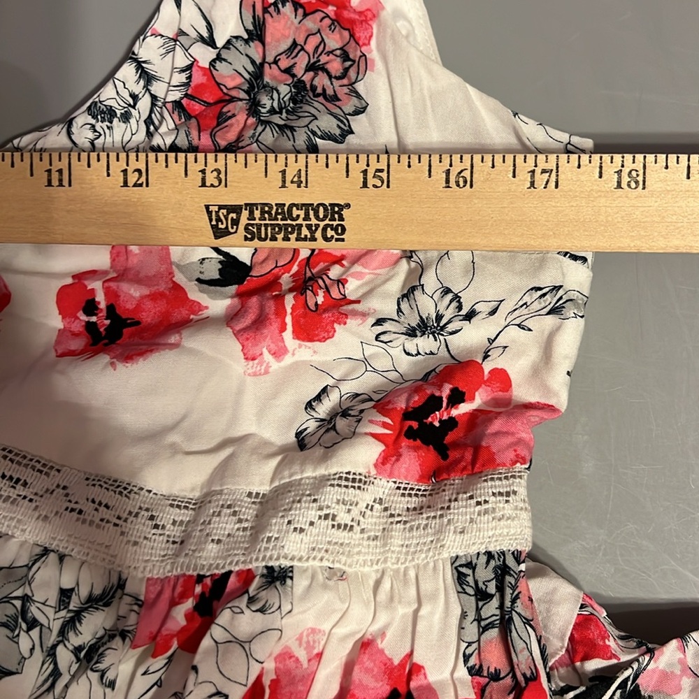 Torrid White & Pink Floral Tiered Midi Dress Size 12 NWOT - Picture 13 of 14